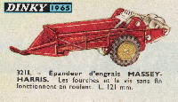 <a href='../files/catalogue/Dinky France/321/1965321.jpg' target='dimg'>Dinky France 1965 321  Massey Harris Manure Spreader</a>